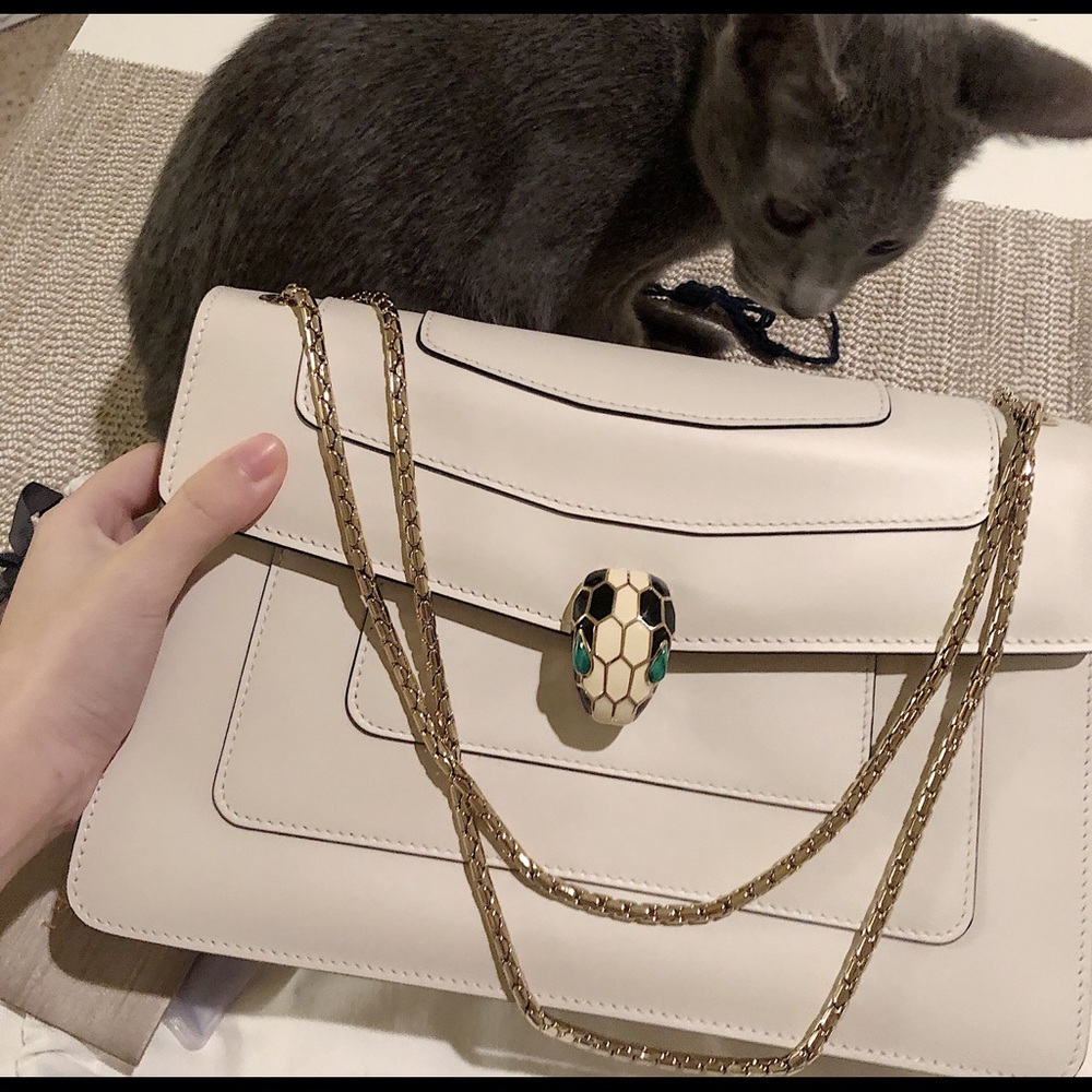 Bvlgari/Bulgari Serpenti Forever Flap Cover White